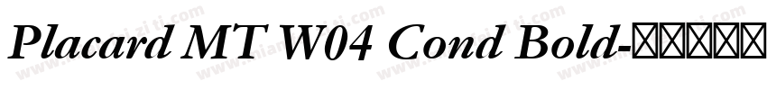 Placard MT W04 Cond Bold字体转换